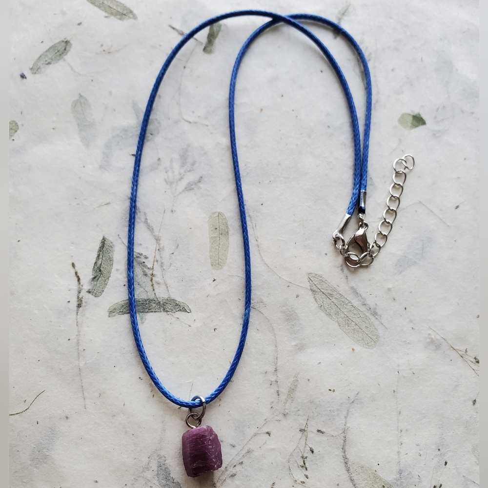 Ruby Gemstone Pendant Necklace - image 1